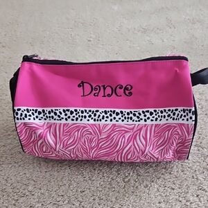 Pink Dance Bag with Zebra Print